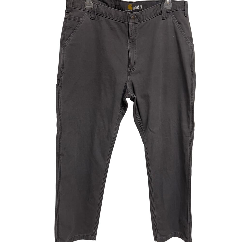 Carhartt Men's Utility Work Pants Straight Relaxed Fit Dark Gray RN14806 42 x 32